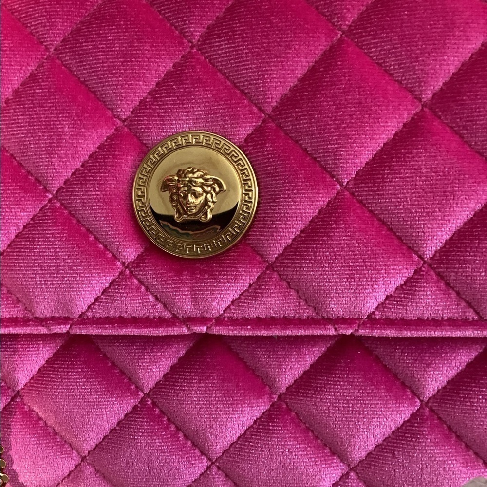 Versace La Medusa Velvet Pink💞NWT PURSE - Picture 7 of 17